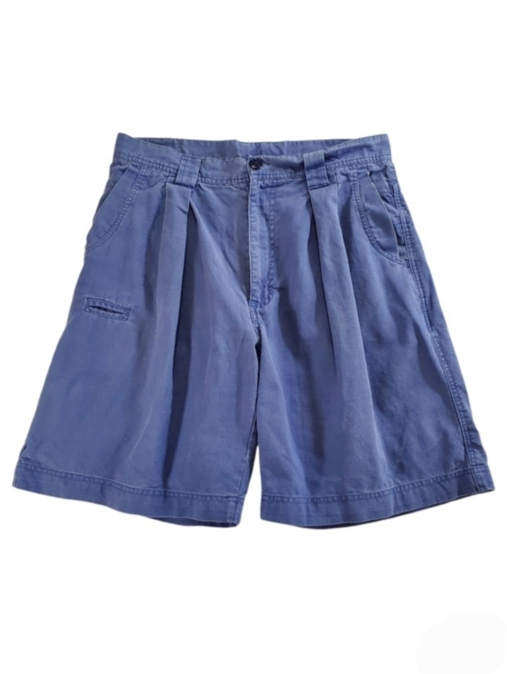 2574 * Gitano Vintage 90s High Waisted Pleated Chino Shorts Blue Purple Size 32W